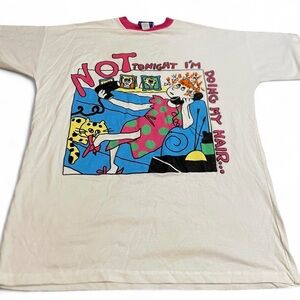 Vintage Women’s Oversized Sleep Shirt “Not Tonight I’m Doing My Hair” One Size